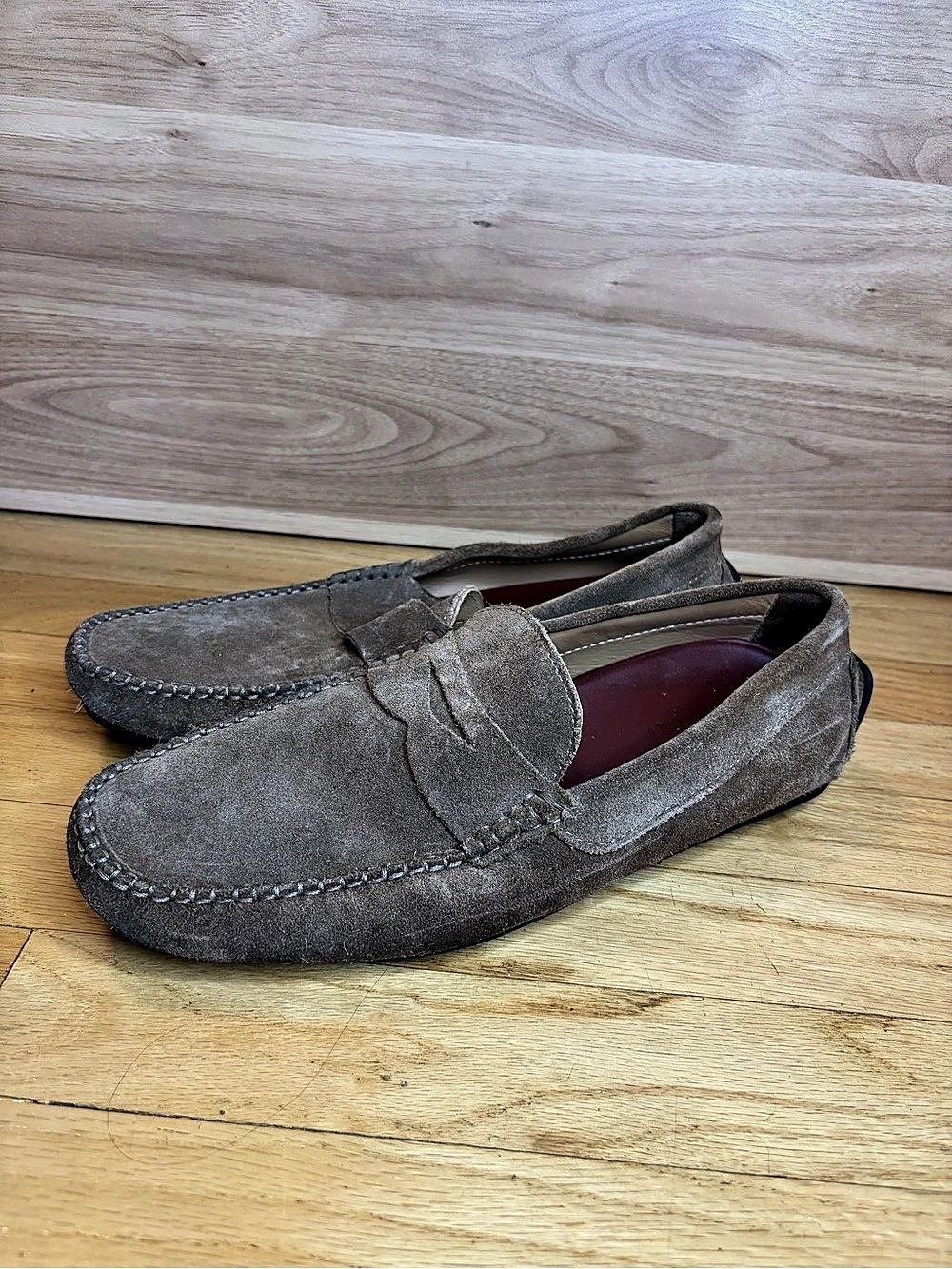 Bruno Magli Suede Brown Loafers - Size 10.5
